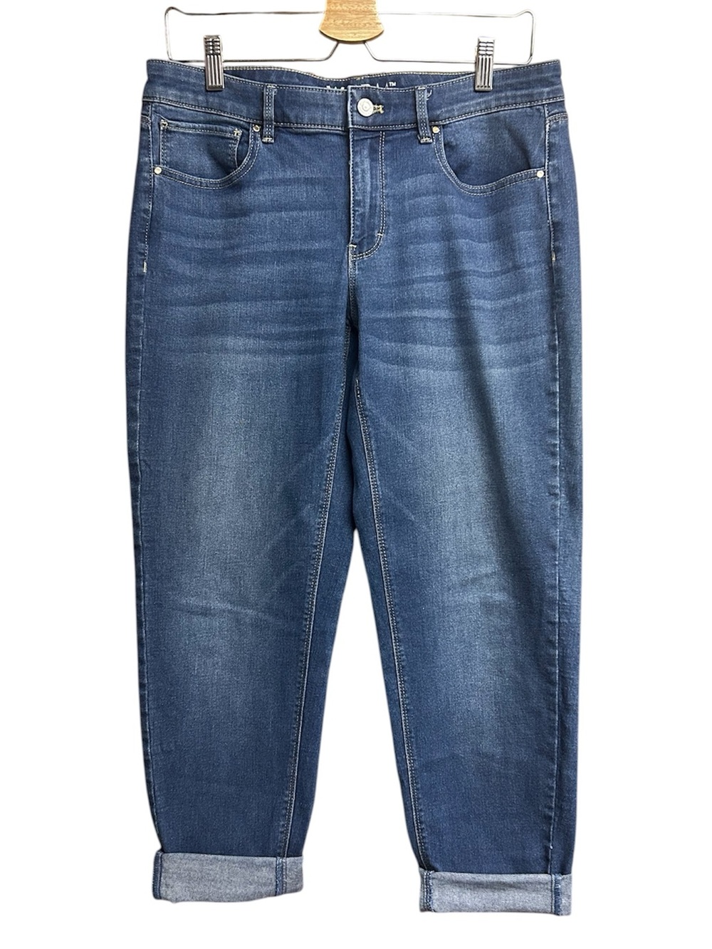 White House Black Market Denim “Girlfriend” Cropped Jeans